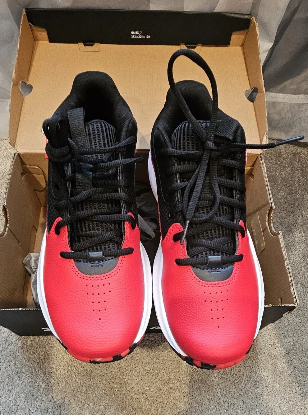 Under Armour Mens' Red and Black Performance Sneakers